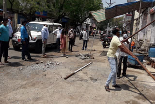 administration taken strict action against encroachment in rajgarh