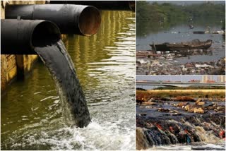 Water bodies that are contaminated with chemical waste