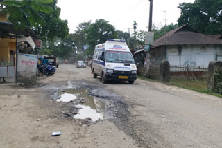 Poor road condition at Golaghat