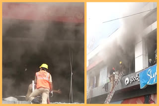 fire accident in reliance store at vijayawada in krishna district andhra pradesh