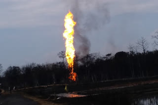 fire in oil well