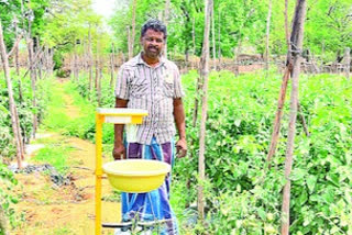 Protection of crops from hostiles with a solar light trap