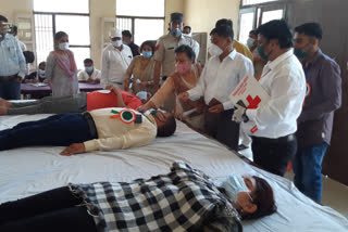 Red Cross Society organized blood donation camp in Charkhi Dadri