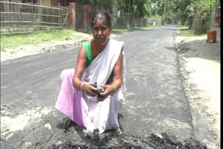 Baihata poor road construction