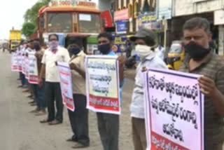 auto welfare society protest at karnool