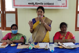 Alleru MLA gongidi Sunitha Attend Atmakur(M) Mandal general Meeting