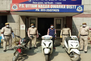 Uttam Nagar police arrested Absconding miscreant with stolen vehicles