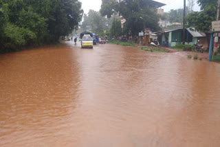 Heavy rain made Sirsi-Yellapur main road look like lake