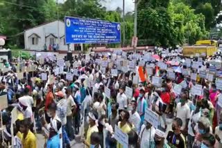 massive protest in margherita