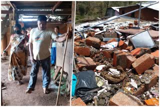 House destroyed by a nisarga cyclone Mandangad taluka