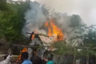 house in fire with short circuit