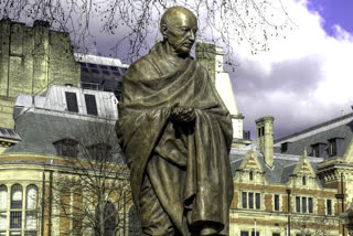 statue of Mahatma Gandhi in London's Parliament Square