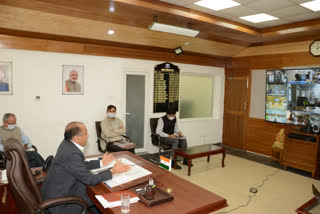 CM jairam  talks to  local urban bodies representatives through video conferencing