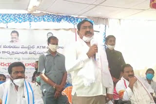 minister errabelli toured in parvathagiri in warangal rural