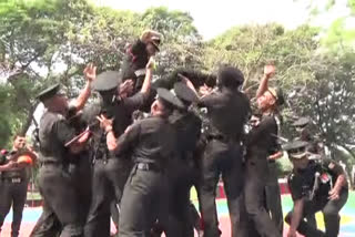 celebration of gentlemen cadets after passing out parade in ima dehradun