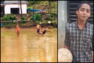 viral football player in malappuram  malappuram news  viral football  ഫുട്‌ബോള്‍  മലപ്പുറം വാര്‍ത്തകള്‍