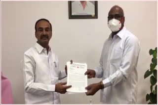 chada venkat reddy given petition to minister etala rajender on corona cases in telangana