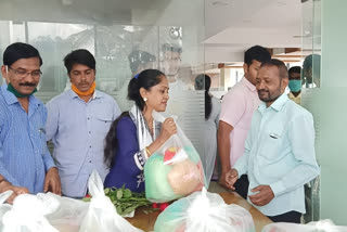 Belgaum District Kannada Organizing Committee Distribution of groceries kit to artists