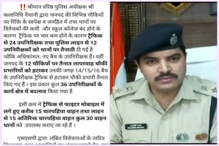 Deployment of traffic police at Ghaziabad posts