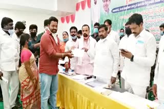 minister jagadish reddy atend crop loan cheques distribution in suryapeta