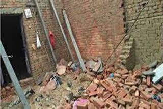 A three-storey building under construction collapsed due to heavy rains