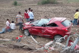 Uncontrolled car overturned in sagar