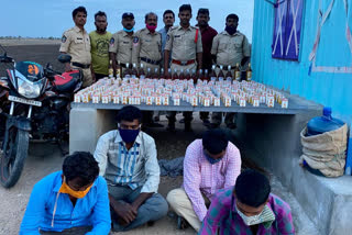 Illegal liquor seized by vidapanakal police in ananthapur district
