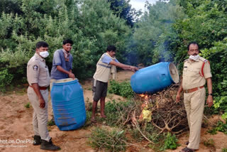 Police raids on  wine manufacturing plants in ananthapuram district