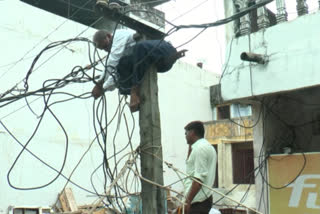 Heavy winds along with rains disrupted power supply