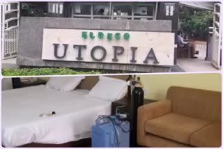 Isolation ward made in eldeco utopia society for emergency in noida