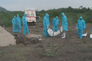 Corona victim buried in the lake