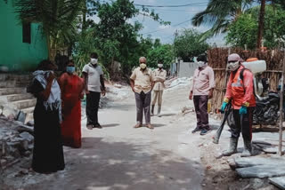 vigilant officers allert with  Heavily corona cases in chinnaganjam prakasam district