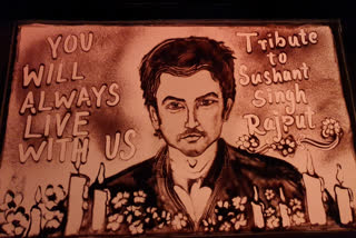 Odia Sand artist Manas Sahoo pay tribute to Bollywood actor SushantSinghRajput in sand animation