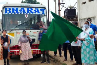 Special bus leaves for Hyderabad to bring nursing students from chhattisgarh