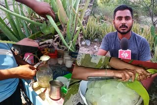 student aloevera juice entrepreneur in krishnagiri