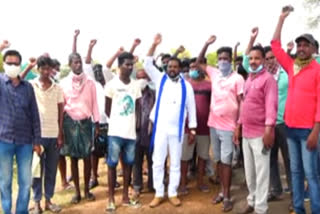 tribal protest in west godavari dst about lands taking  by govt in west godavari dst