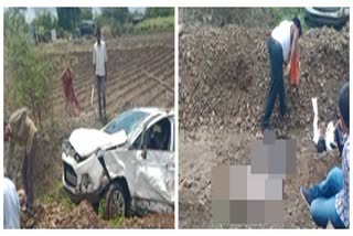 car bike accident in beed, 3 died on the spot