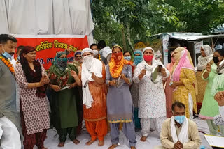 pti teachers protest in jind