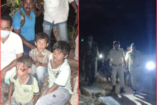 police-rescued-three-children-who-strucked-at-hill-in-rayachoti-in-kadapa-district