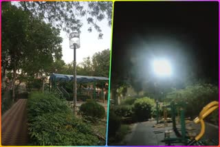 RWA expresses gratitude to MLA Ram Niwas Goel for installing lights in park in Vivek Vihar