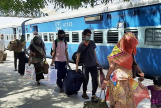 jalore news, Special workers train, Labour leaved to Chennai