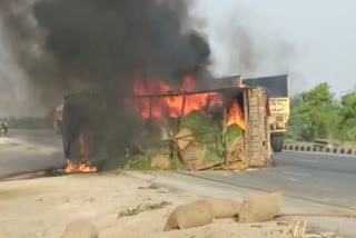 Truck fire in Jaipur,  Jaipur News