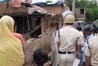 demolished houses