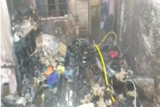 fire in hanumangarh, Home cylinder blast