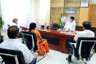 minister prashanthreddy review meeting with officers
