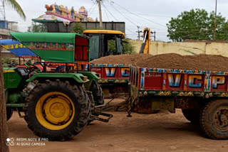 police-raids-on-illegal-sand-transport-in-sagileru-kadapa-district-and-two-men-arrested
