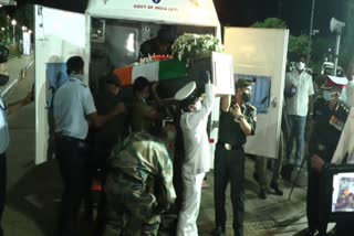 soldier palani's body arrives in madurai