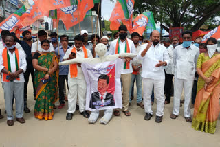 Bjp leaders paid tribute to Veera Jawans at Narayanpet district makthal