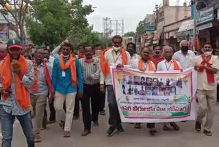 peace rally in Hindupur as a tribute to the brave deaths of soldiers in galvan