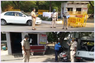 chhawla police picket checking during corona pandemic in delhi